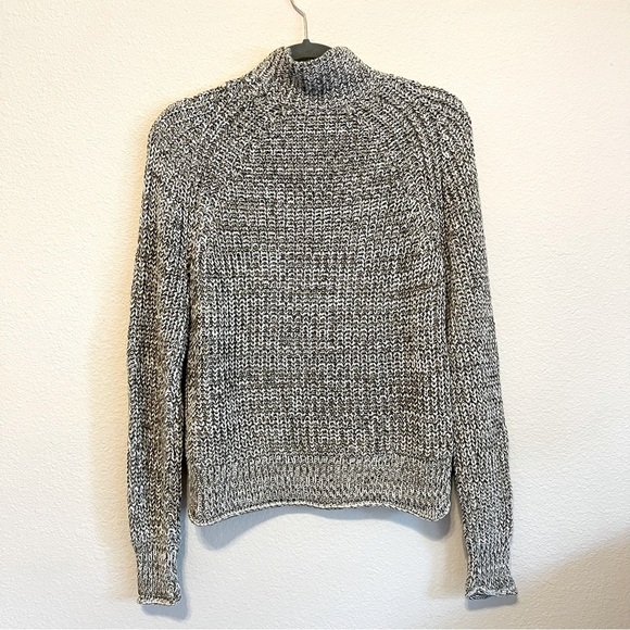 Madewell Vernon Marl Cotton Mock Neck Pullover Sweater, women’s size XS - Picture 7 of 12